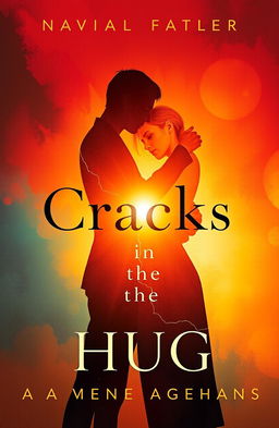 A captivating book cover for a novel titled 'Cracks in the Hug'