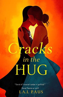 A captivating book cover for a novel titled 'Cracks in the Hug'