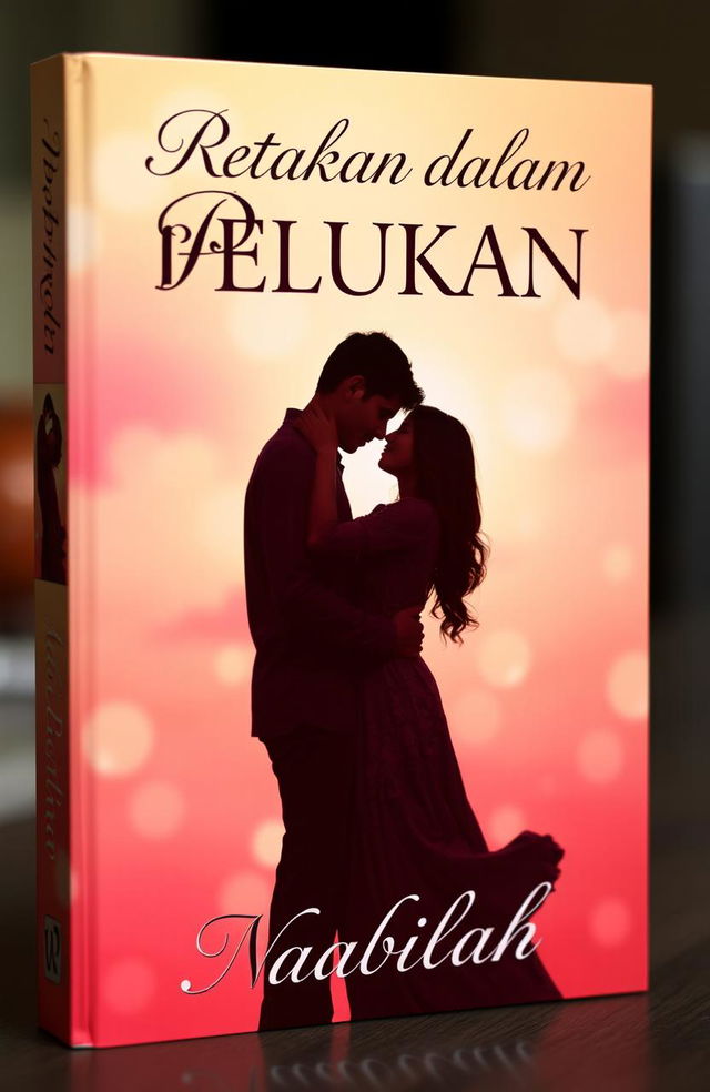 A visually striking book cover for 'Retakan dalam Pelukan' by Nabilah