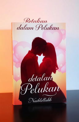 A visually striking book cover for 'Retakan dalam Pelukan' by Nabilah