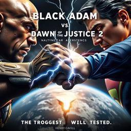 An electrifying poster concept for 'Black Adam vs