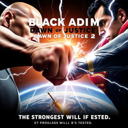 An electrifying poster concept for 'Black Adam vs