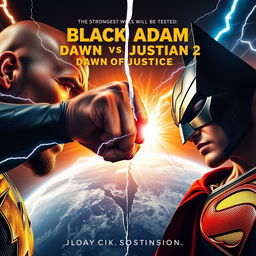 An electrifying poster concept for 'Black Adam vs