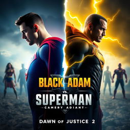 An epic and dynamic poster concept for 'Black Adam vs