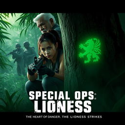 An intense and suspenseful poster concept for 'Special Ops: Lioness – Season 2 (2024)'