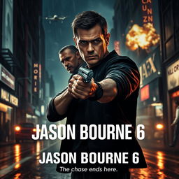 An intense poster concept for 'Jason Bourne 6 (2024)'