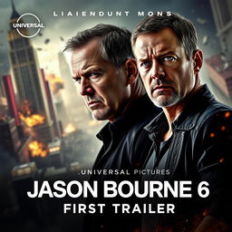 An exhilarating promotional image for 'JASON BOURNE 6 (2024) - FIRST TRAILER'