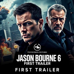 An exhilarating promotional image for 'JASON BOURNE 6 (2024) - FIRST TRAILER'