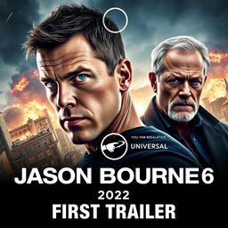 An exhilarating promotional image for 'JASON BOURNE 6 (2024) - FIRST TRAILER'