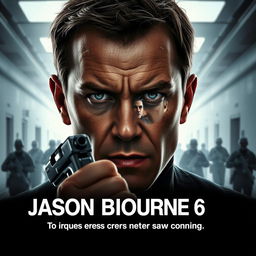 A striking poster concept for 'JASON BOURNE 6 (2024)'