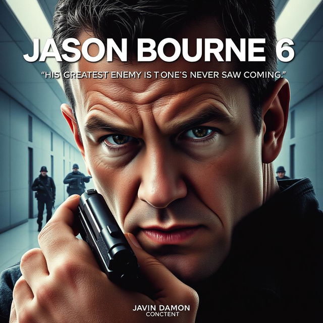 A striking poster concept for 'JASON BOURNE 6 (2024)'