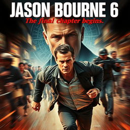An intense poster concept for 'JASON BOURNE 6 (2024)'