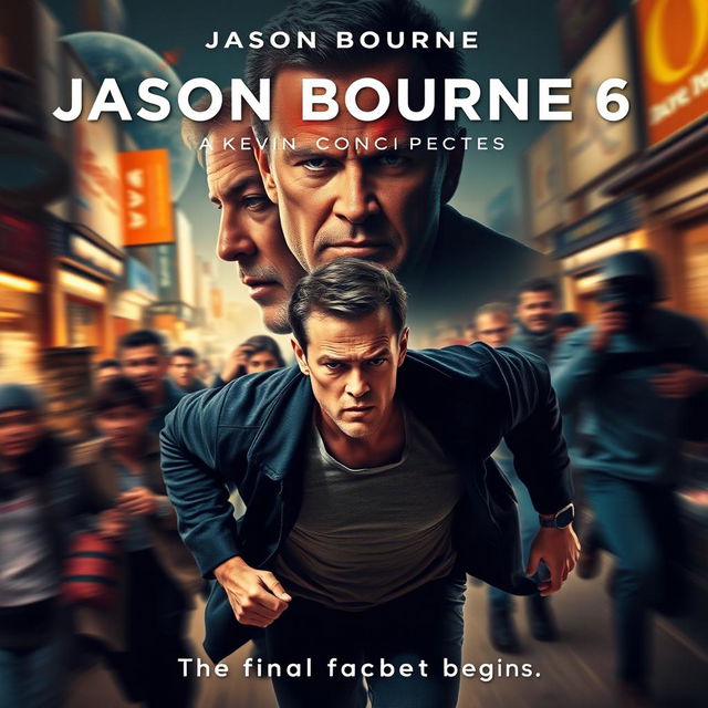 An intense poster concept for 'JASON BOURNE 6 (2024)'