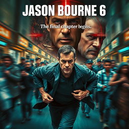 An intense poster concept for 'JASON BOURNE 6 (2024)'