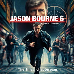 An intense poster concept for 'JASON BOURNE 6 (2024)'