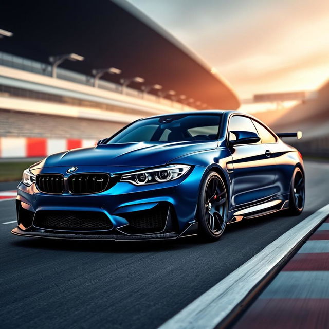 A modified BMW M4 G82 with a striking body kit that amplifies its sporty and aggressive appearance