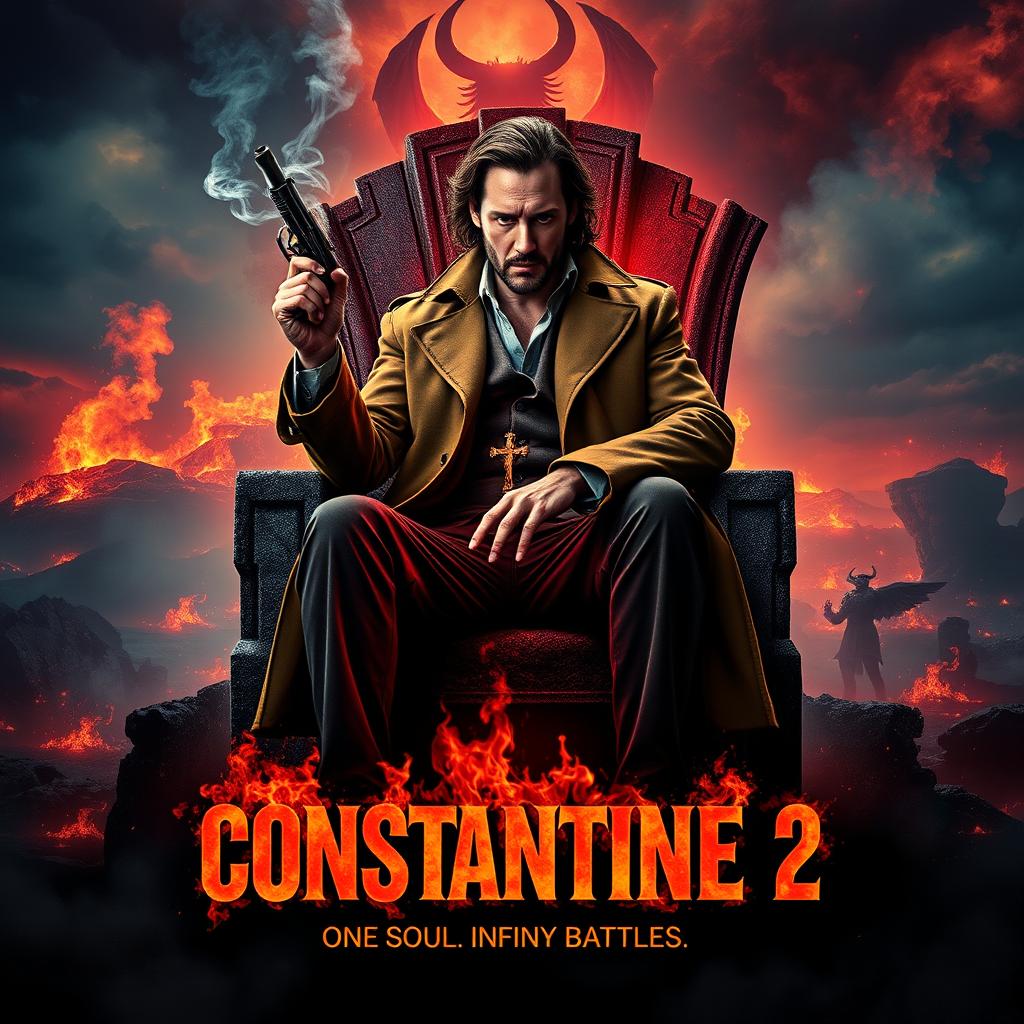 An engaging poster concept for 'Constantine 2 (2024)'