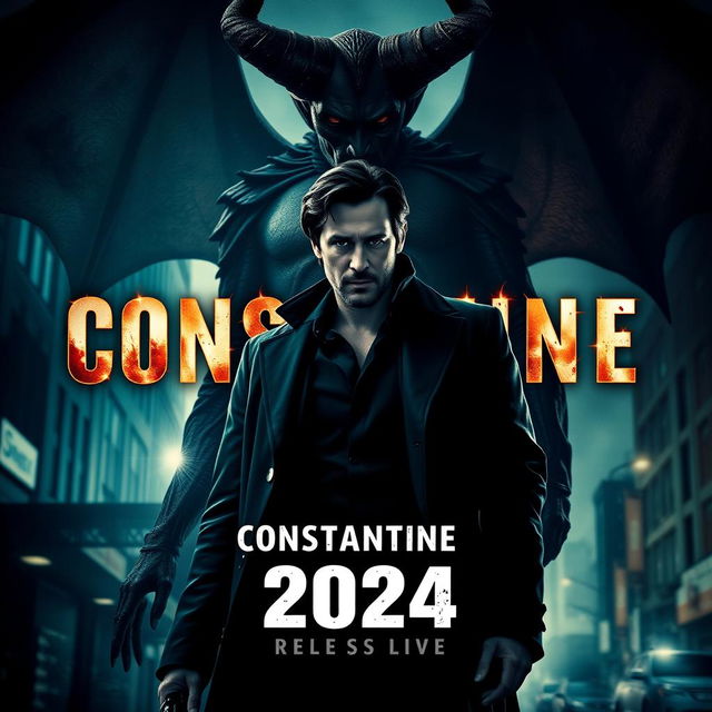 A stunning teaser poster for the upcoming film 'Constantine 2'