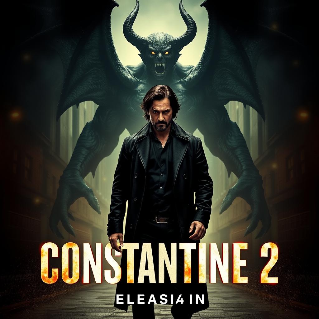 A stunning teaser poster for the upcoming film 'Constantine 2'