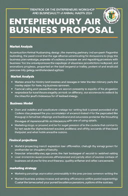 A detailed guideline for writing a business proposal for the Entrepreneurship Workshop and Business Plan Competition organized by the Faculty of Animal Husbandry at Unsoed in 2024
