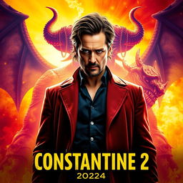 An eye-catching and vibrant poster for the upcoming movie 'Constantine 2'