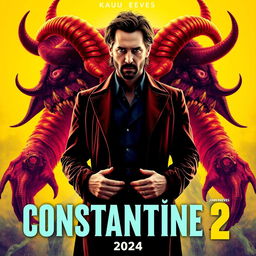 An eye-catching and vibrant poster for the upcoming movie 'Constantine 2'