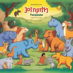 A vibrant and captivating comic strip illustration of a Panchatantra fable, filled with anthropomorphic animals and moral lessons