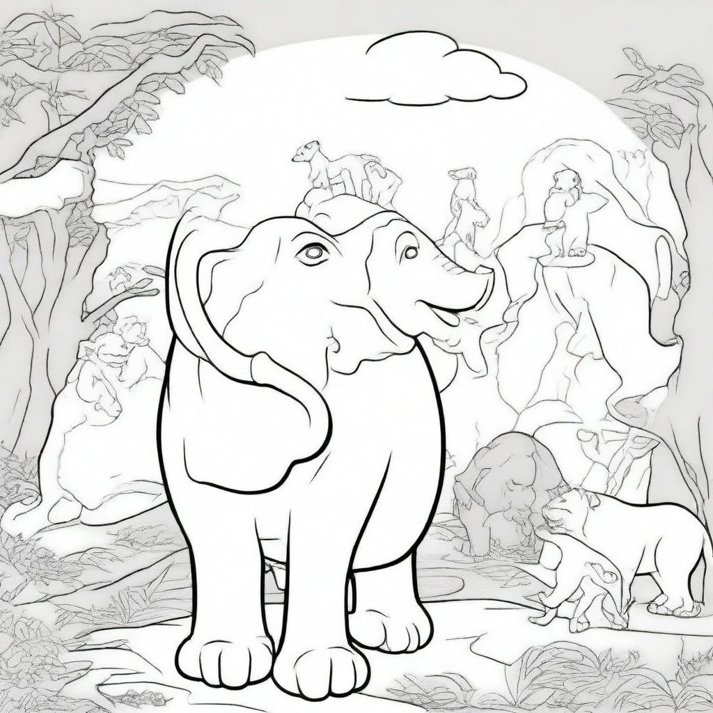 Create a Panchatantra fable as a comic strip with animal characters involved in a moral story, complete with speech bubbles containing engaging conversational dialogues