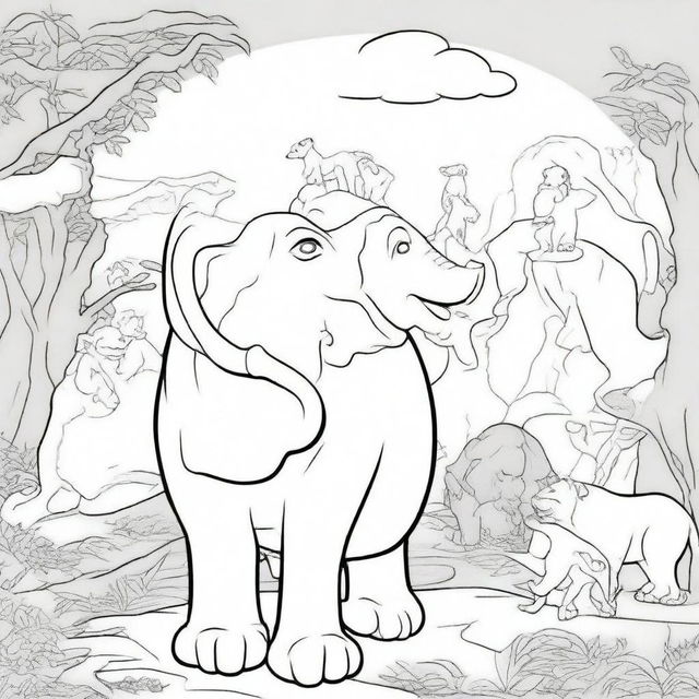 Create a Panchatantra fable as a comic strip with animal characters involved in a moral story, complete with speech bubbles containing engaging conversational dialogues