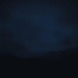 A mysterious, ethereal background that embodies darkness and isolation, featuring an endless expanse of deep black and shades of midnight blue, illuminated only by pinpricks of stars scattered across the vastness