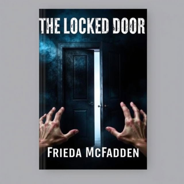 A gripping book cover design for 'The Locked Door' by Freida McFadden