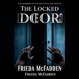 A gripping book cover design for 'The Locked Door' by Freida McFadden