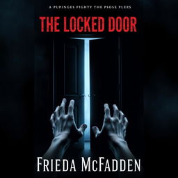 A gripping book cover design for 'The Locked Door' by Freida McFadden