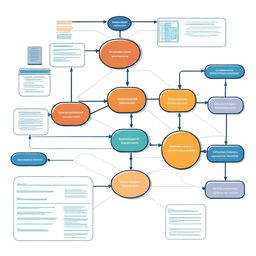 Depict the interaction between different parts of an information system, highlighting data flows