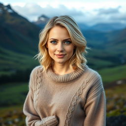 A woman in her early to mid-30s, naturally beautiful with minimal makeup