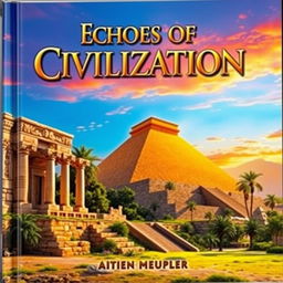 A visually stunning book cover showcasing the grandeur of ancient civilizations