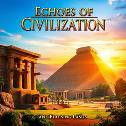 A visually stunning book cover showcasing the grandeur of ancient civilizations