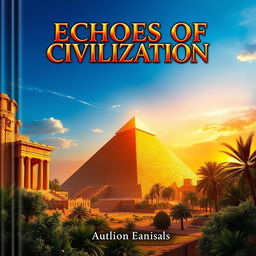 A visually stunning book cover showcasing the grandeur of ancient civilizations