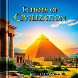 A visually stunning book cover showcasing the grandeur of ancient civilizations