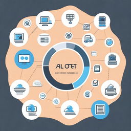 Visual representation of the future evolution of an information system incorporating elements of AI and IoT