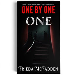 A captivating book cover design for 'One By One' by Freida McFadden