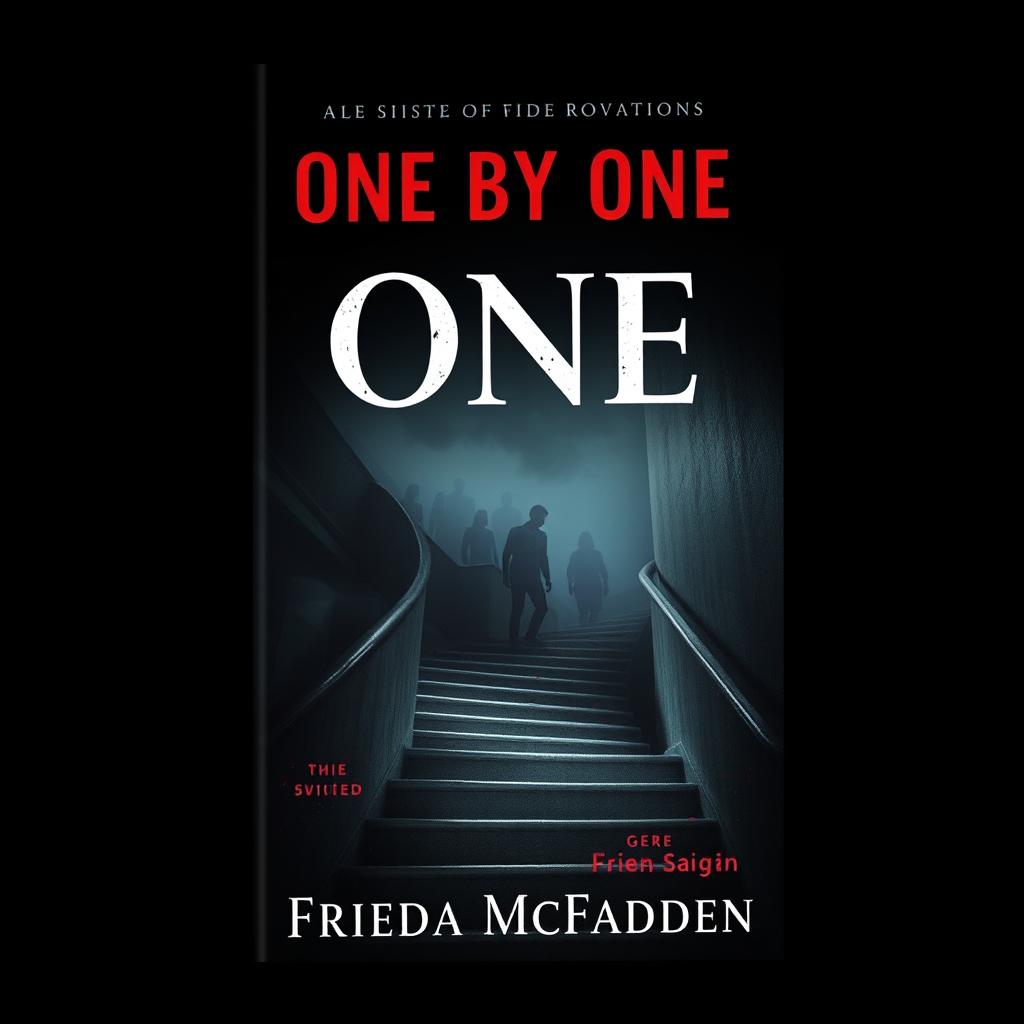 A captivating book cover design for 'One By One' by Freida McFadden