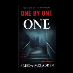 A captivating book cover design for 'One By One' by Freida McFadden