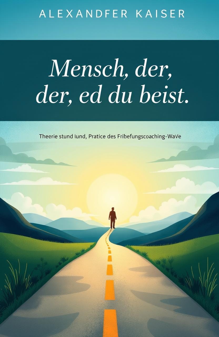 An illustrated cover design for a book titled 'Mensch werde der, der du bist