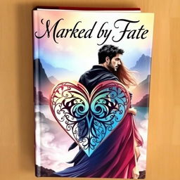 The cover of a fantasy book titled 'Marked by Fate', featuring a vivid and symbolic design