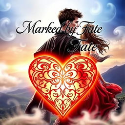The cover of a fantasy book titled 'Marked by Fate', featuring a vivid and symbolic design