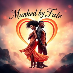 The cover of a fantasy book titled 'Marked by Fate', featuring a compelling design that incorporates symbolic elements