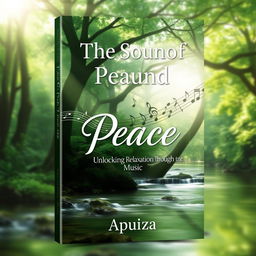A serene book cover design for the title 'The Sound of Peace'