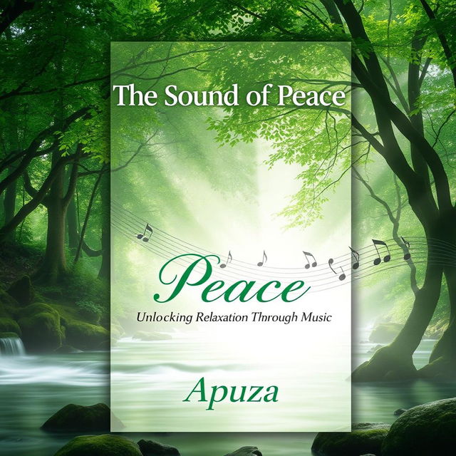 A serene book cover design for the title 'The Sound of Peace'