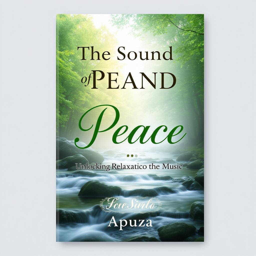 A serene book cover design for the title 'The Sound of Peace'